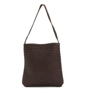 MARTA PONTI Leather North South Woven Hobo Bag